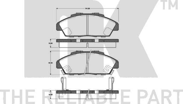 NK 222624 - Bremžu uzliku kompl., Disku bremzes www.autospares.lv