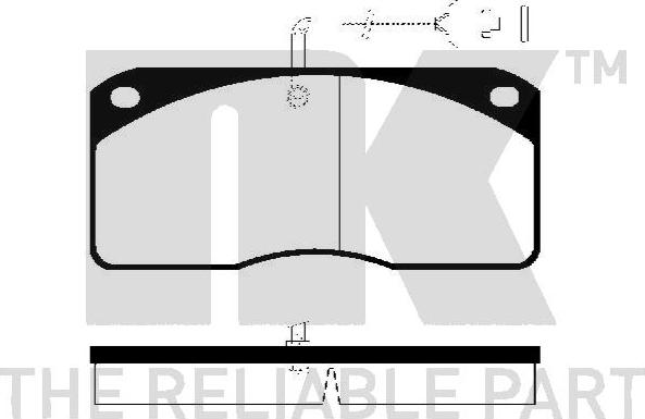 NK 222344 - Bremžu uzliku kompl., Disku bremzes www.autospares.lv