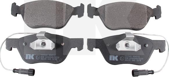 NK 222340 - Brake Pad Set, disc brake www.autospares.lv