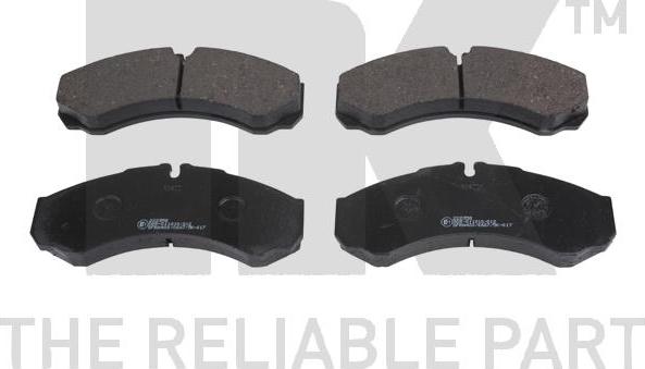 NK 222358 - Brake Pad Set, disc brake www.autospares.lv