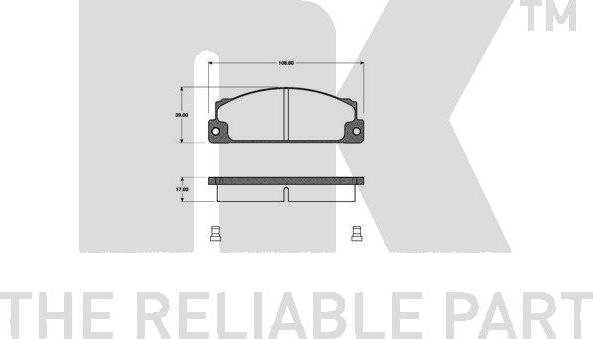 NK 222315 - Bremžu uzliku kompl., Disku bremzes www.autospares.lv