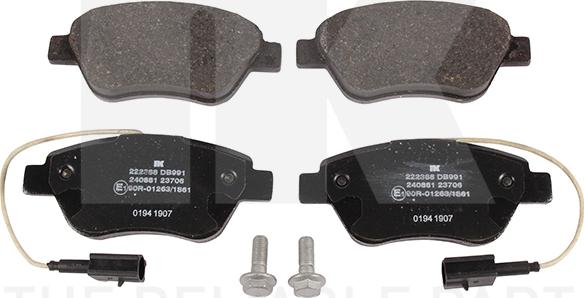 NK 222388 - Brake Pad Set, disc brake www.autospares.lv