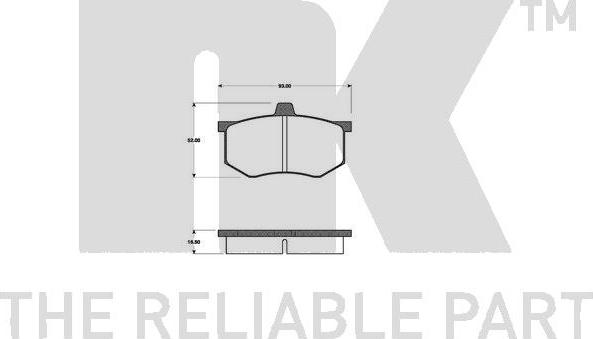 NK 222320 - Тормозные колодки, дисковые, комплект www.autospares.lv