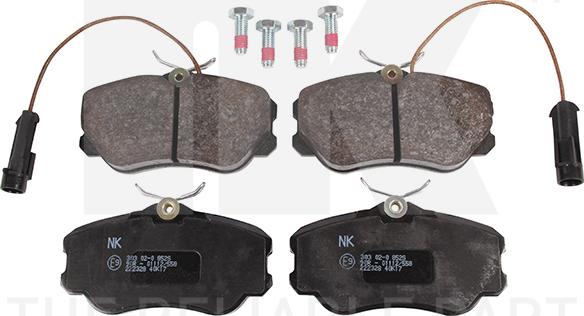 NK 222328 - Brake Pad Set, disc brake www.autospares.lv