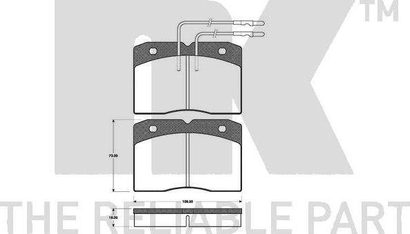 NK 222323 - Bremžu uzliku kompl., Disku bremzes autospares.lv