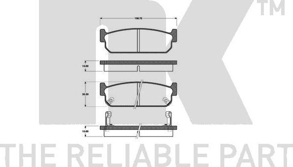 NK 222248 - Bremžu uzliku kompl., Disku bremzes www.autospares.lv