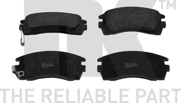 NK 222242 - Brake Pad Set, disc brake www.autospares.lv