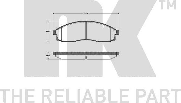 NK 222250 - Brake Pad Set, disc brake www.autospares.lv