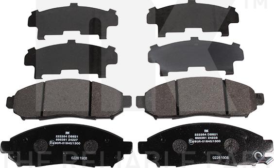 NK 222264 - Brake Pad Set, disc brake www.autospares.lv