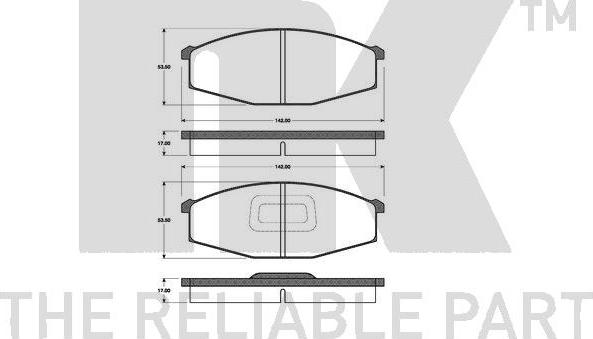 NK 222216 - Bremžu uzliku kompl., Disku bremzes www.autospares.lv