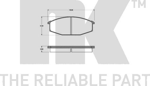 NK 222210 - Bremžu uzliku kompl., Disku bremzes www.autospares.lv