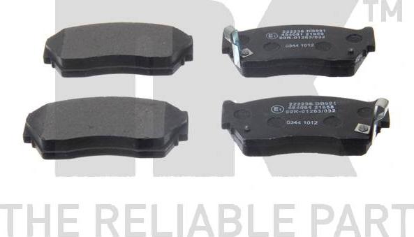 NK 222236 - Brake Pad Set, disc brake www.autospares.lv