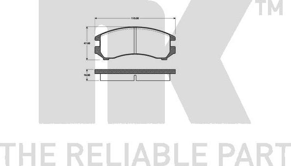 NK 222230 - Тормозные колодки, дисковые, комплект www.autospares.lv