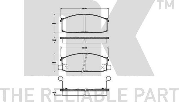 NK 222232 - Brake Pad Set, disc brake www.autospares.lv