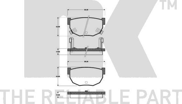 NK 222225 - Bremžu uzliku kompl., Disku bremzes autospares.lv