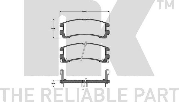 NK 222228 - Bremžu uzliku kompl., Disku bremzes www.autospares.lv