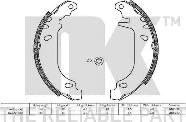 NK 2799545 - Bremžu loku komplekts www.autospares.lv