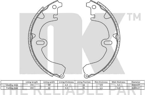 NK 2745423 - Bremžu loku komplekts www.autospares.lv