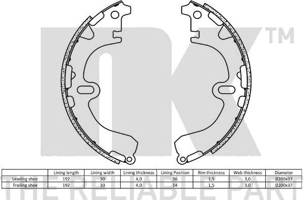 NK 2745501 - Bremžu loku komplekts www.autospares.lv