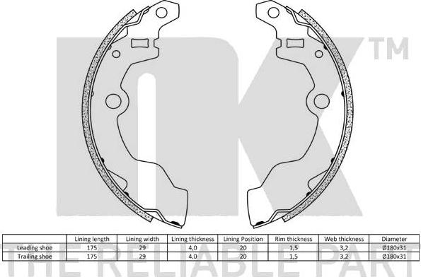 NK 2752472 - Bremžu loku komplekts www.autospares.lv