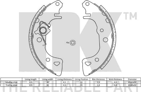 NK 2719488 - Bremžu loku komplekts www.autospares.lv