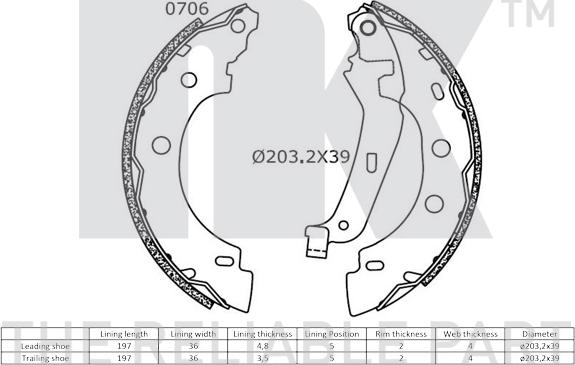 NK 2739635 - Bremžu loku komplekts www.autospares.lv