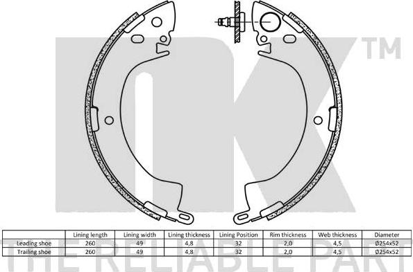 NK 2730420 - Bremžu loku komplekts www.autospares.lv