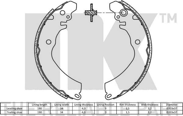 NK 2730568 - Bremžu loku komplekts www.autospares.lv