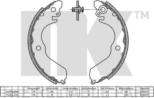 NK 2730533 - Bremžu loku komplekts www.autospares.lv