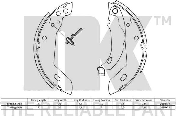 NK 2737427 - Bremžu loku komplekts www.autospares.lv