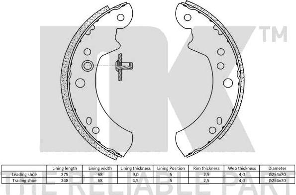 NK 2725443 - Bremžu loku komplekts www.autospares.lv