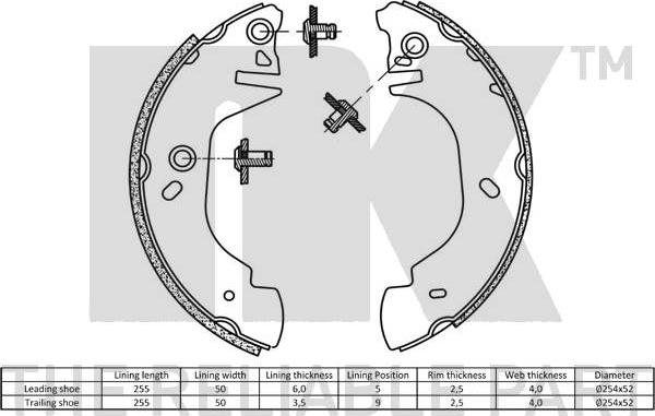 NK 2725570 - Bremžu loku komplekts www.autospares.lv