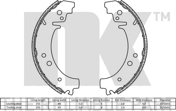 NK 2723360 - Bremžu loku komplekts www.autospares.lv