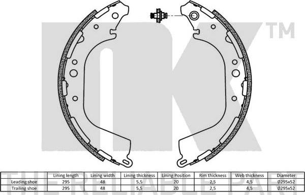 NK 2722564 - Bremžu loku komplekts www.autospares.lv