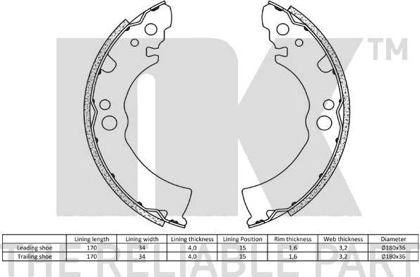 NK 2722396 - Bremžu loku komplekts www.autospares.lv