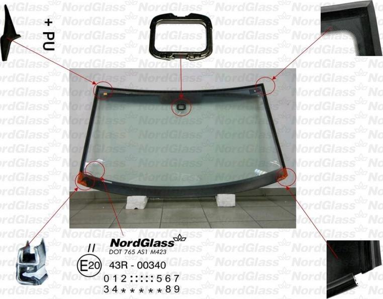 NordGlass 4044627 - Vējstikls autospares.lv