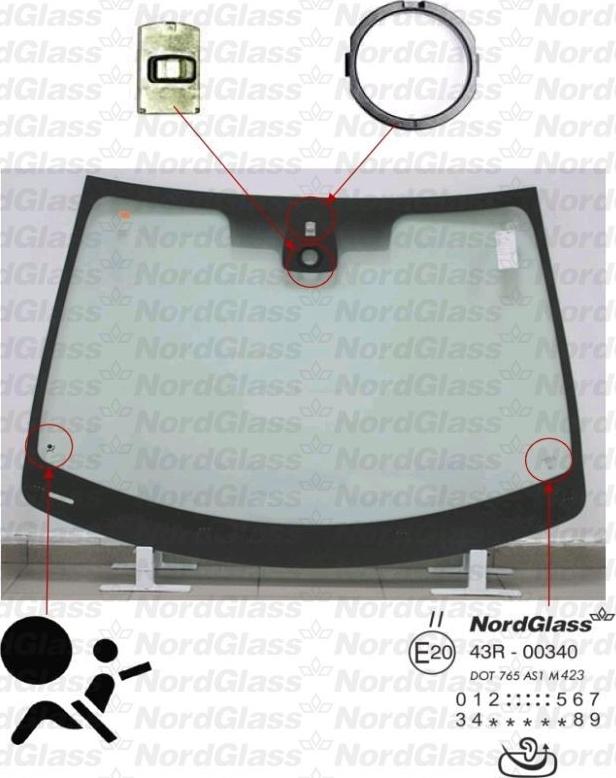 NordGlass 4043661 - Vējstikls autospares.lv