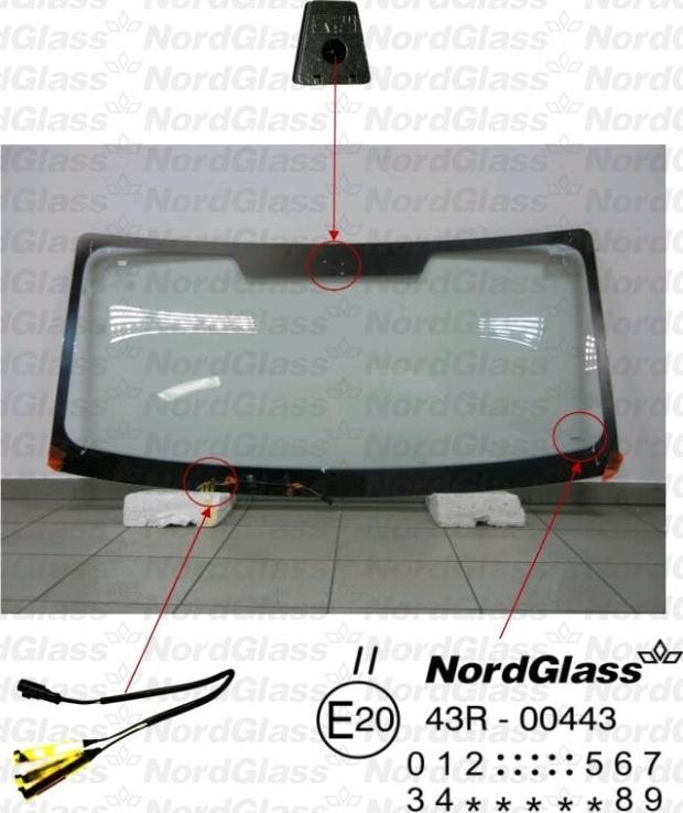 NordGlass 4043861 - Vējstikls www.autospares.lv