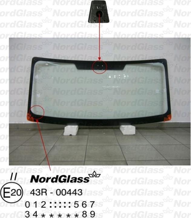 NordGlass 4043862 - Vējstikls www.autospares.lv