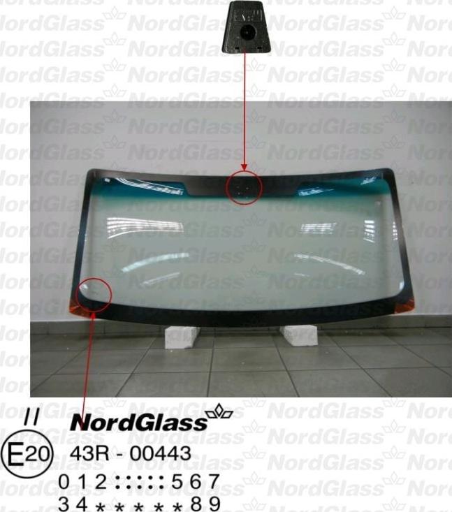 NordGlass 4043884 - Vējstikls www.autospares.lv