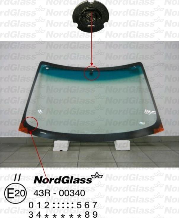 NordGlass 4043380 - Ветровое стекло www.autospares.lv