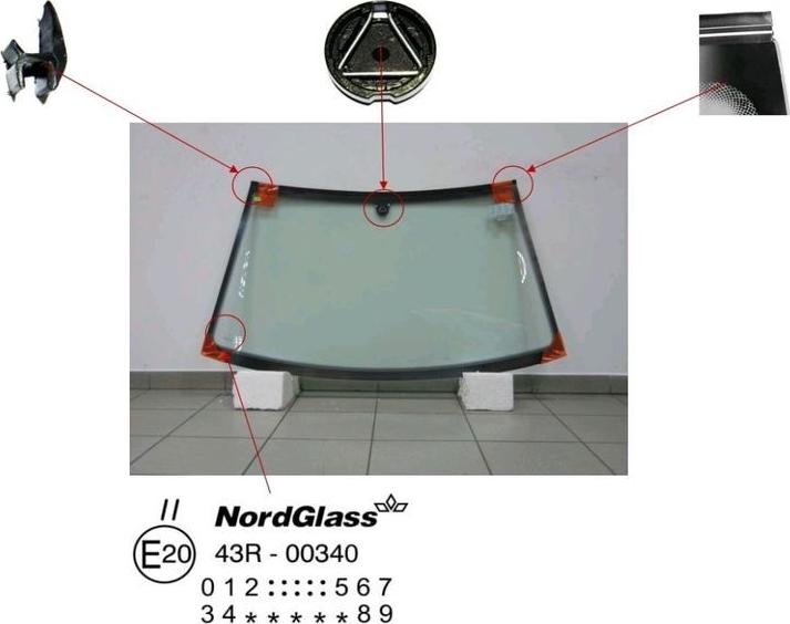 NordGlass 4043268 - Windscreen www.autospares.lv