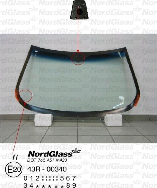 NordGlass 4043796 - Vējstikls www.autospares.lv