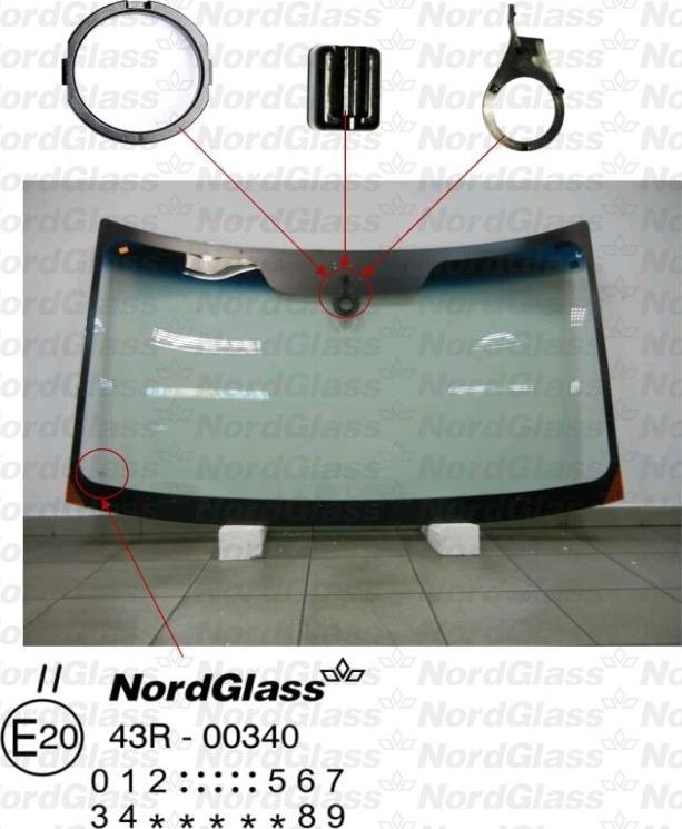 NordGlass 4043741 - Windscreen www.autospares.lv