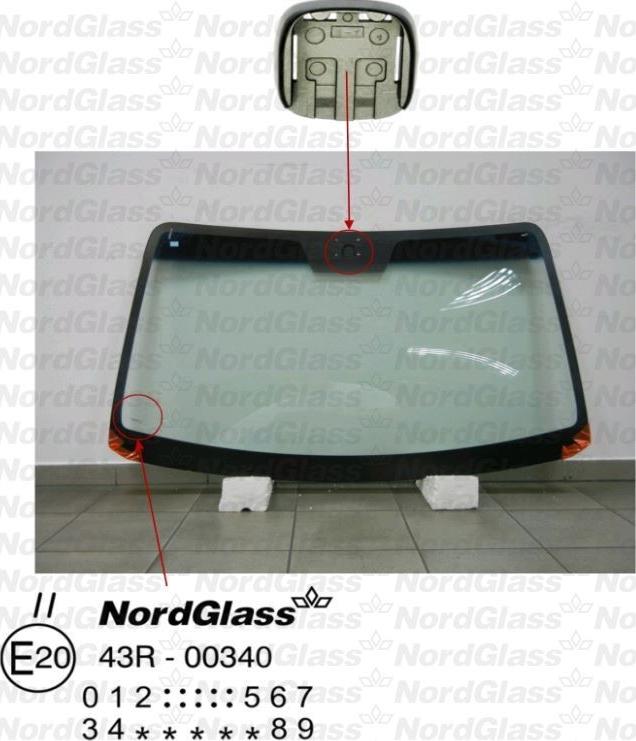 NordGlass 4042550 - Ветровое стекло www.autospares.lv