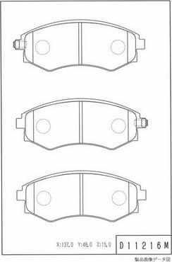 NPS D360O12 - Тормозные колодки, дисковые, комплект www.autospares.lv