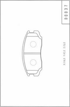 NPS D360U17 - Brake Pad Set, disc brake www.autospares.lv