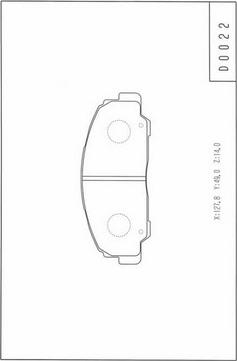 NPS D360U24 - Brake Pad Set, disc brake www.autospares.lv