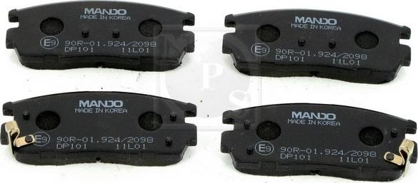 NPS D361O06 - Тормозные колодки, дисковые, комплект www.autospares.lv