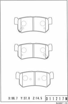 NPS D361O03 - Bremžu uzliku kompl., Disku bremzes www.autospares.lv